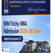 BIM Trichy MBA Admission 2026-28 Open at bim.edu; Apply by January 31